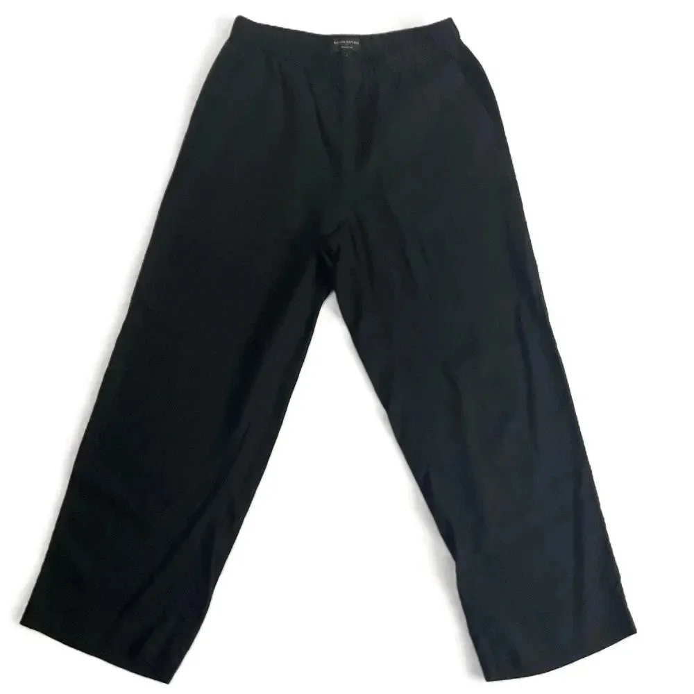 Banana Republic Black Elastic Waist Straight Leg Pants‎ Medium